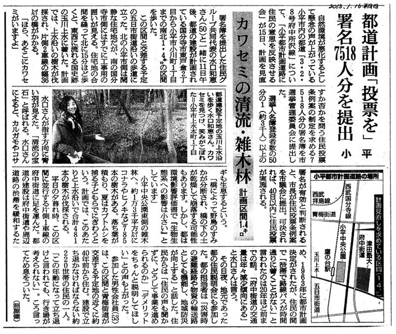 朝日新聞（2013年1月16日）
